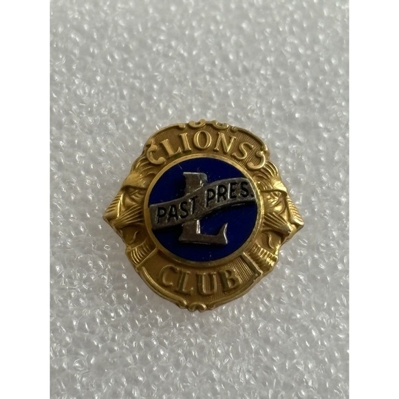 Vintage Lions Club Pin Past Pres Pin 1/10 10K Gold Filled Approx 2g Leavens‎
